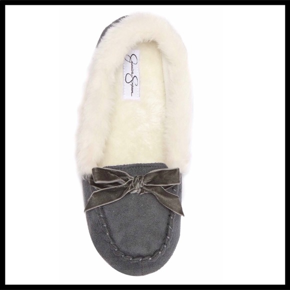 JESSICA SIMPSON FAUX SHEARLING SLIP ON COZY FLATS - Picture 5 of 6